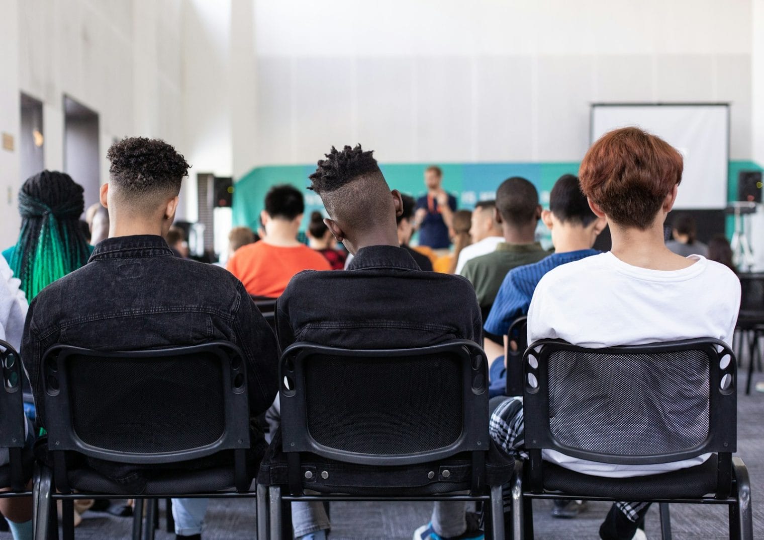 students sitting on chair